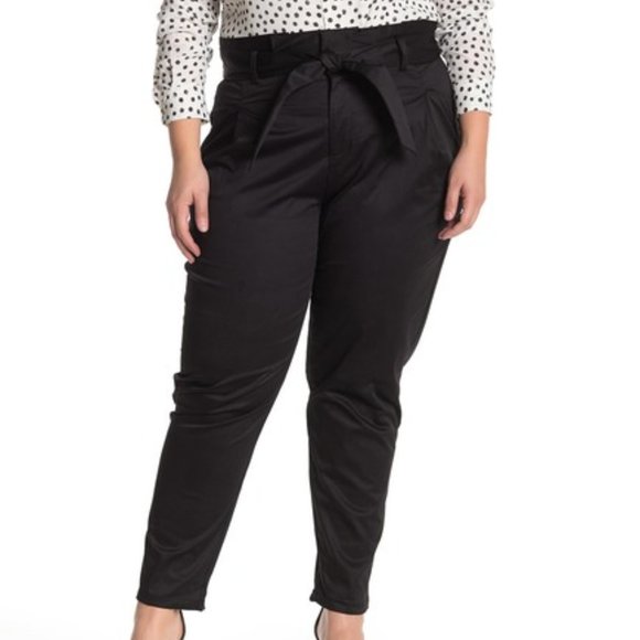 Eloquii Pants - ELOQUII Tie Waist Totally Black Trousers Size 20